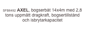 
SFB8492 AXEL, bogserbåt 14x4m med 2,8 tons uppmätt dragkraft, bogsertillstånd och isbrytarkapacitet
