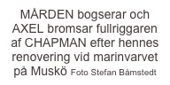 MÅRDEN bogserar och AXEL bromsar fullriggaren af CHAPMAN efter hennes renovering vid marinvarvet på Muskö Foto Stefan Båmstedt Båmstedt
