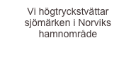 Vi högtryckstvättar sjömärken i Norviks hamnområde